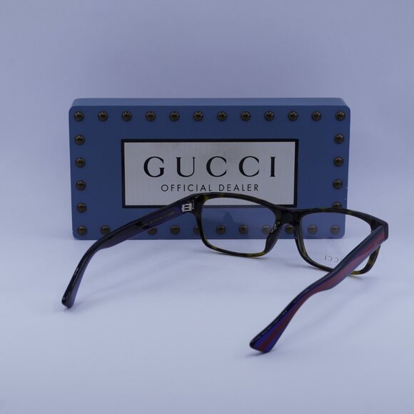 Gucci GG0006OA 003 Rectangle Eyeglasses - Havana 55mm - Picture 10 of 11